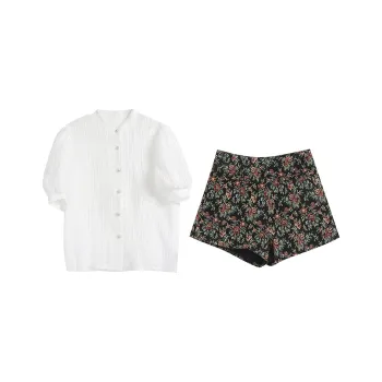 TWOPLUMGIRLS Shirt Matching Sets Women's