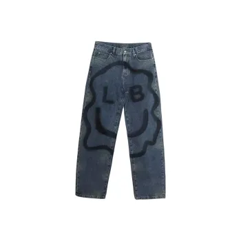 LALABOBO Jeans Women's Medium Blue White