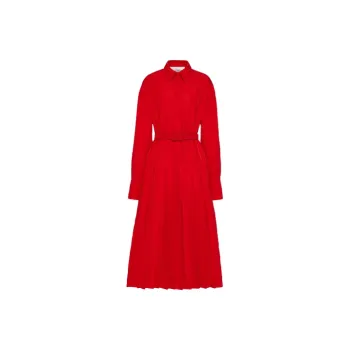 Valentino FW21 Long Sleeved Dress Women's Red