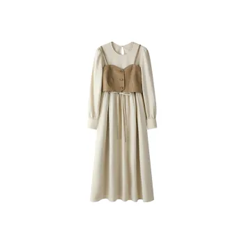 THE SEA LIFE Long Sleeved Dress Women's White Birch