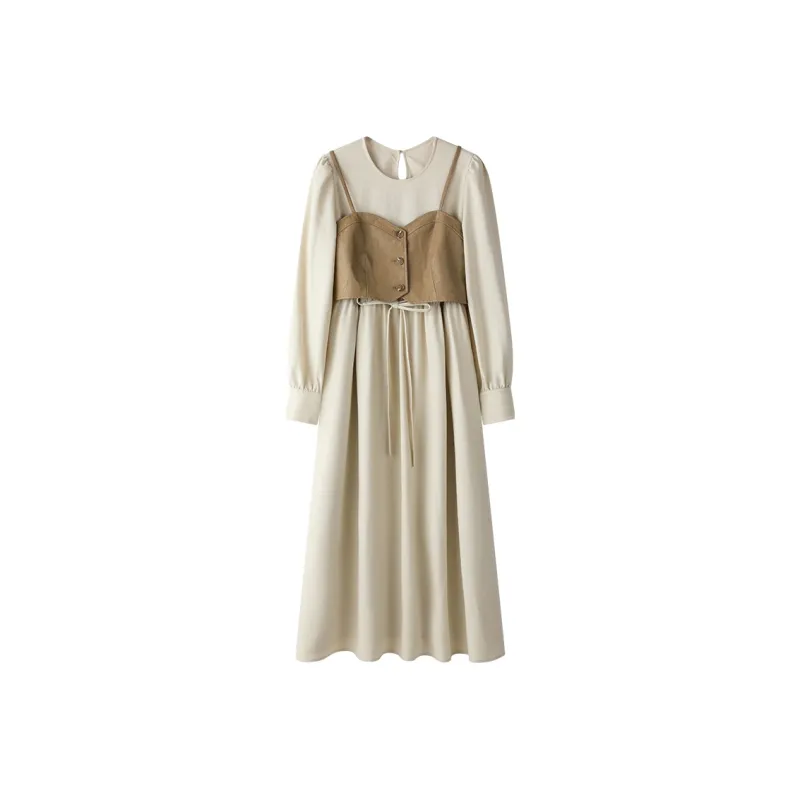THE SEA LIFE Long Sleeved Dress Women's White Birch-0