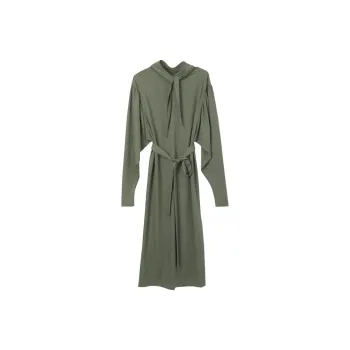 Roselingling Long-Sleeved Dresses Women's Muted Green