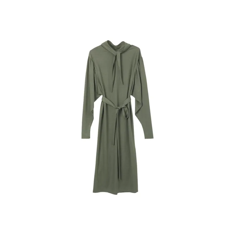 Roselingling Long-Sleeved Dresses Women's Muted Green-0