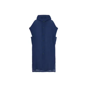 Yohji Yamamoto Short Sleeved Dresses Women's Blue