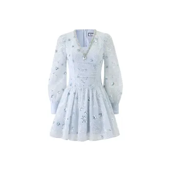 Misi Camii Long Sleeved Dresses Women's Blue
