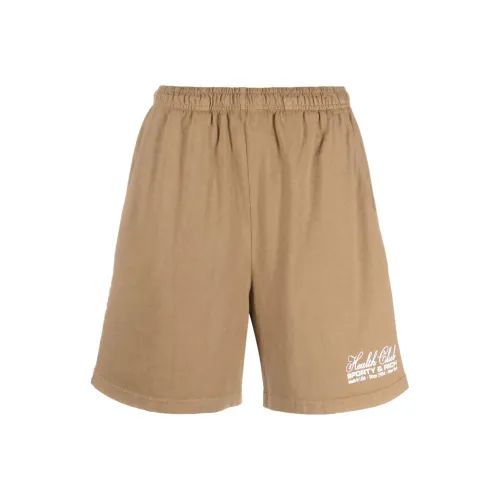 SPORTY & RICH Made In Usa Gym Short 'Espresso/White'
