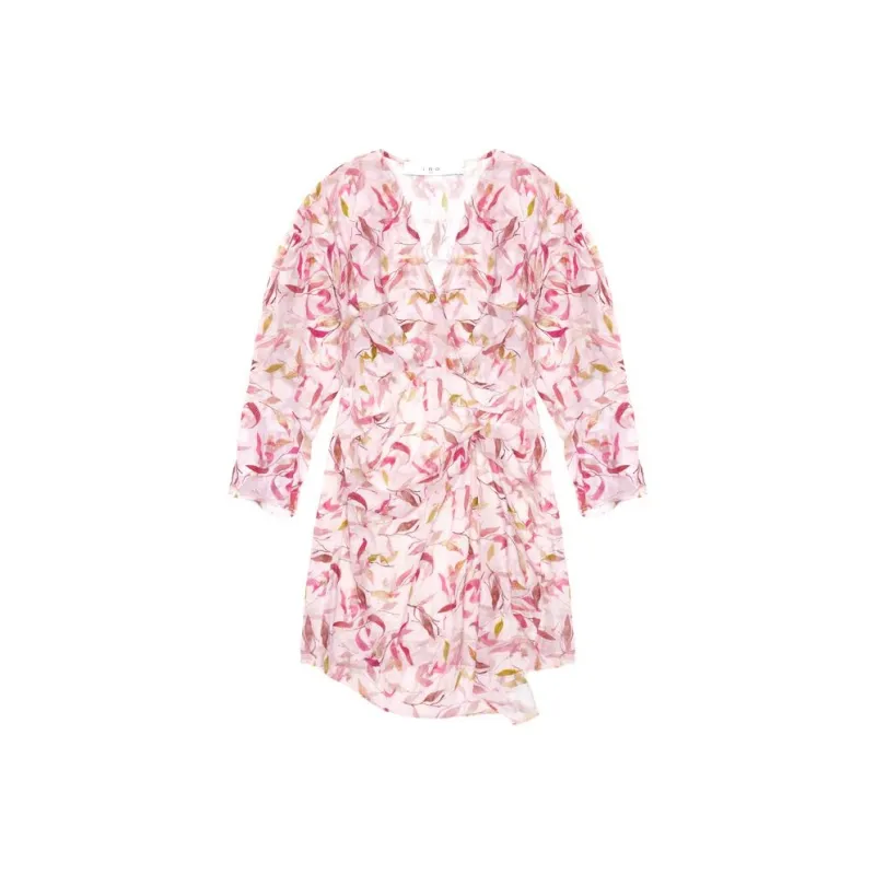 IRO Long-Sleeved Dresses Women's Red Pink Brushwork-0