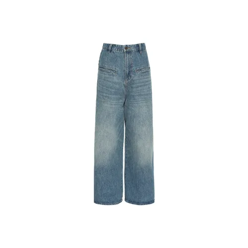 Fax Copy Express Wide Leg Jeans Women's Blue
