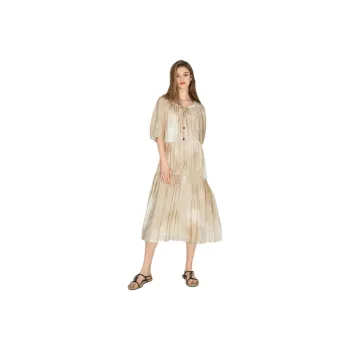 Bethine Short Sleeved Dress Women's Tea Break Brown