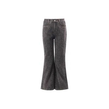 MJB Jeans Women's Black Gray Leopard Print
