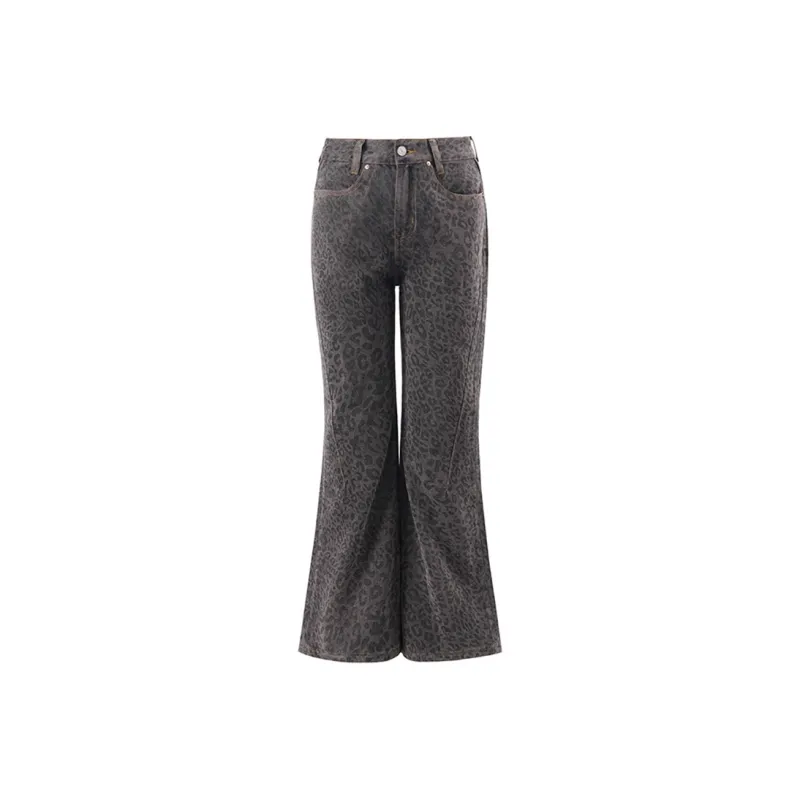 MJB Jeans Women's Black Gray Leopard Print-0
