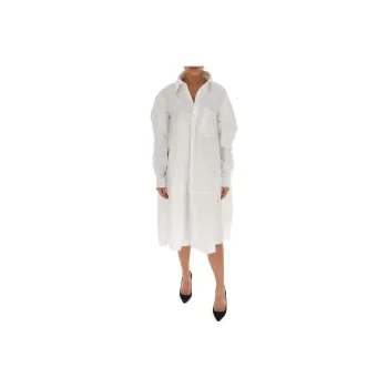 Balenciaga SS21 Long-Sleeved Dresses Women's White