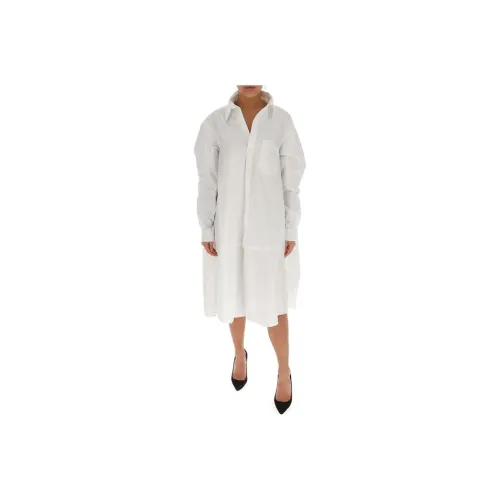 Balenciaga SS21 Long-Sleeved Dresses Women's White