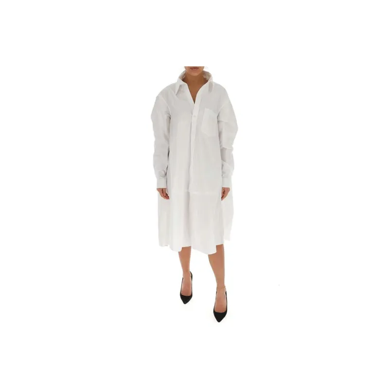 Balenciaga SS21 Long-Sleeved Dresses Women's White-0