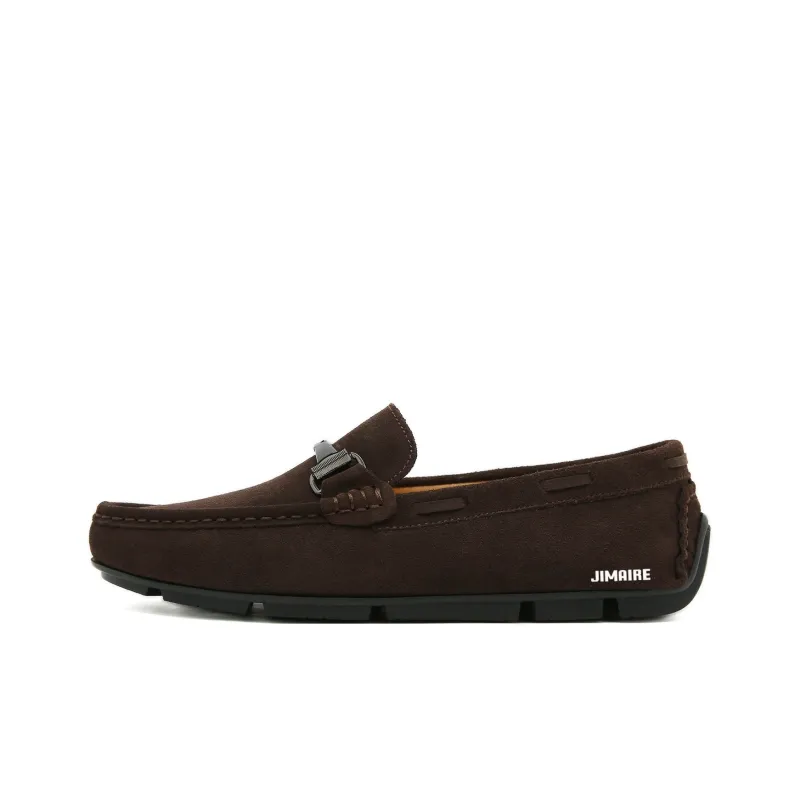 King Jinmai Men's Casual Shoes Men Low Top Black/Brown/Gray/Blue-14
