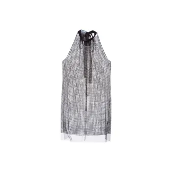 PRADA SS22 Sleeveless Dress Women's Silver