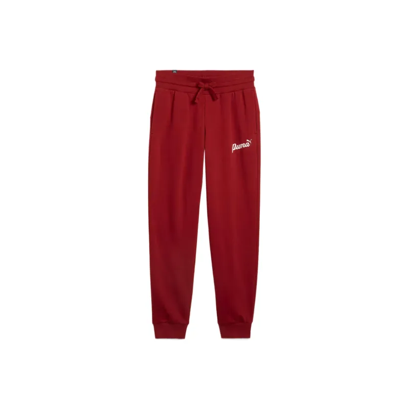 PUMA ESS+ Script Casual Pants Women's Red-0