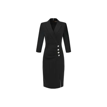 ONE SHALLOW Short Sleeved Dress Women's Black