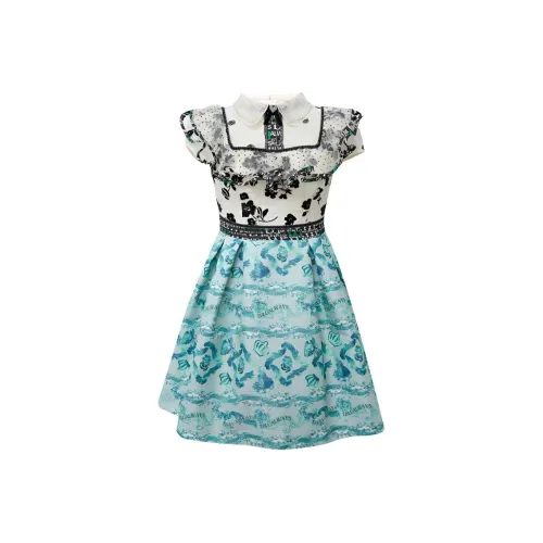 LULUALWAYS Short-Sleeved Dresses Women's Green