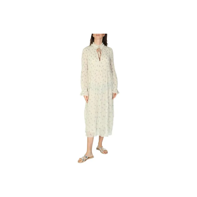 GANNI Long-Sleeved Dresses Women's White-0