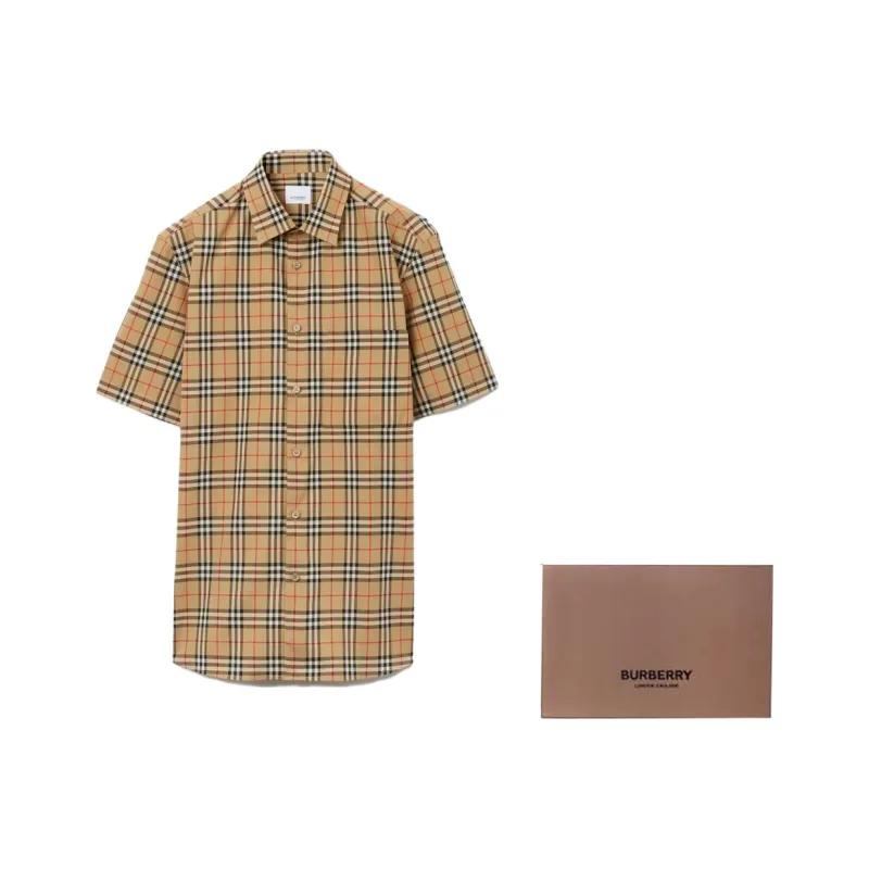 Burberry Nova Check Pattern Cotton Shirt-6