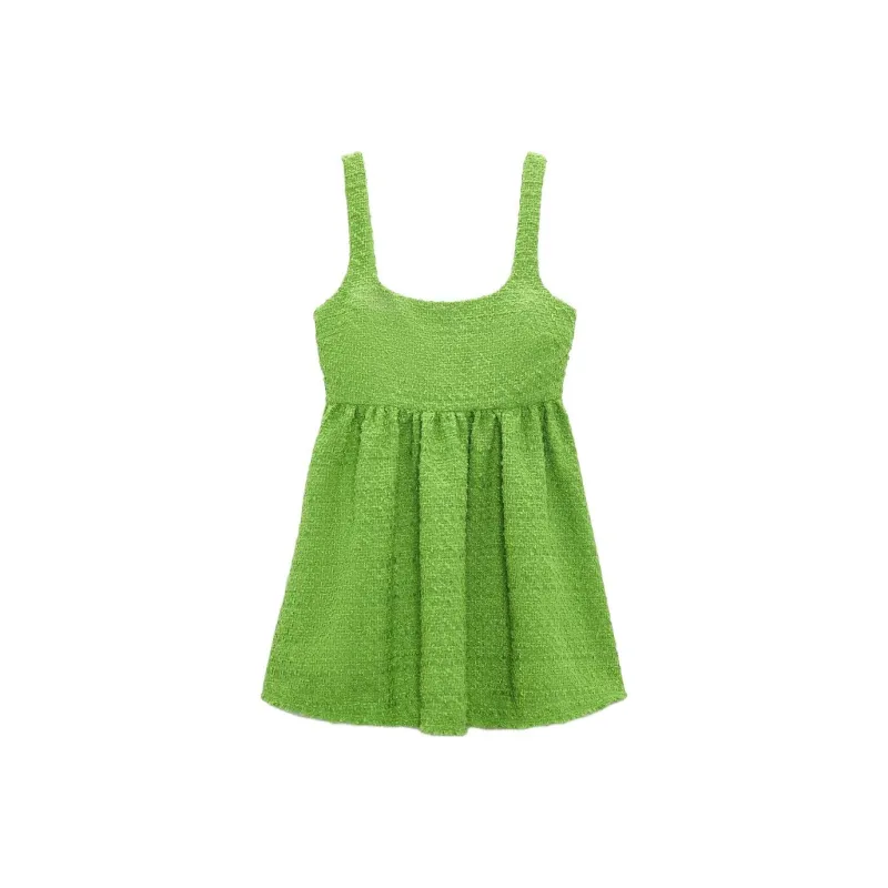 ZARA Slip Dresses Women's Grass Green-0
