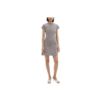THEORY Short Sleeved Dresses Women's Coffee Brown