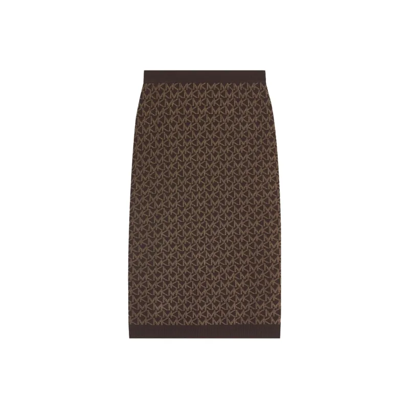 MICHAEL KORS Mega Logo jacquard Midi Skirt-0