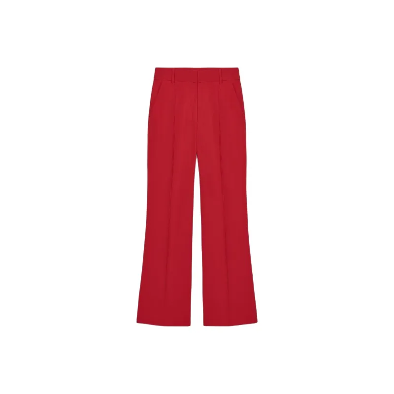 ZARA ZW Series Casual Pants Women's Red-0