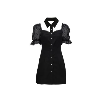 ONLY Short Sleeved Dresses Women's Black Denim