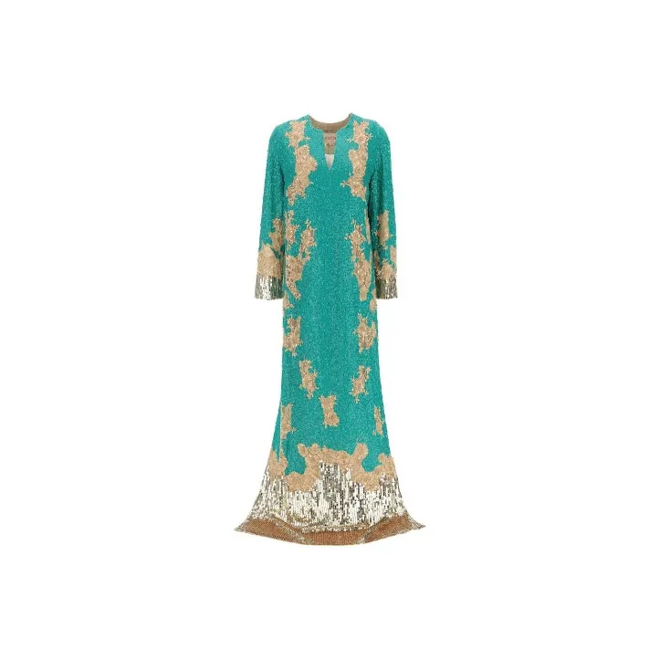 Valentino Long-Sleeved Dresses Women's Green-0