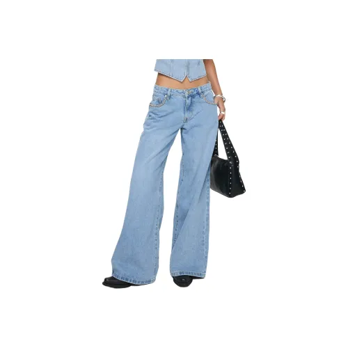 PRINCESS POLLY PEARLISLE BAGGY JEANS Jeans Women's Light Wash