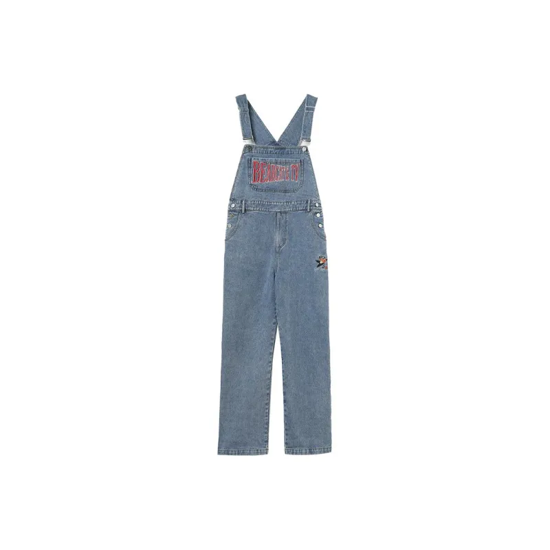 A head of Agua Overalls Women's Blue-0