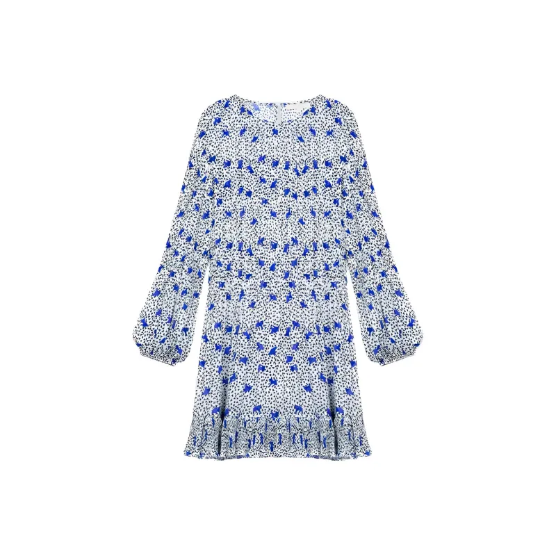 Maje Long-Sleeved Dresses Women's Blue-0