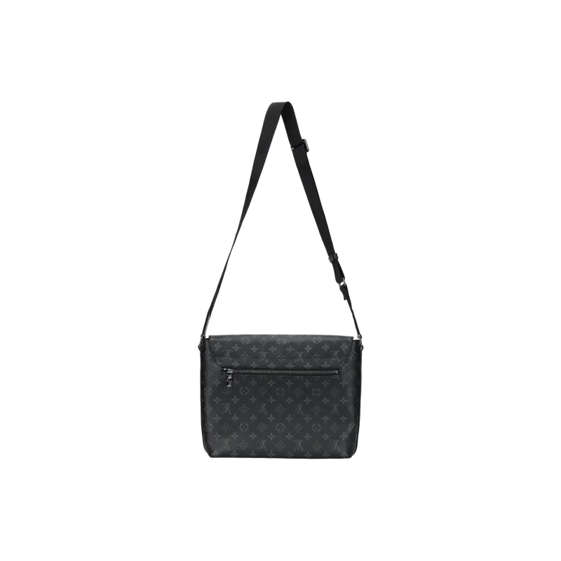 LOUIS VUITTON Canvas Messenger Bag, Shoulder Bag, Crossbody Bag Medium Size Men's Black-2
