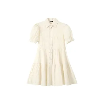 Adeworn Short Sleeved Dress Women's Apricot