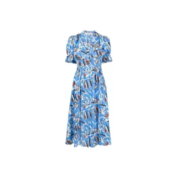 DVF Diane Von Furstenberg Short-Sleeved Dresses Women's Blue