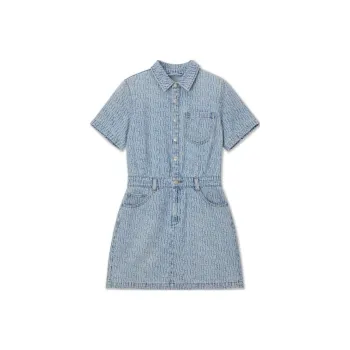 Levi's Short Sleeved Dresses Women's Light Blue