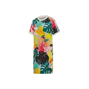 Adidas Originals Clover Series Short Sleeved Dresses Women's All Over Print