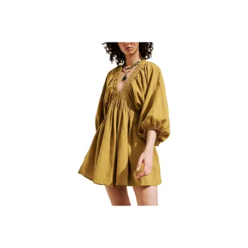 FREE PEOPLE For The Moment Mini Long-Sleeved Dresses Women's Cleopatra/Egyptian Queen