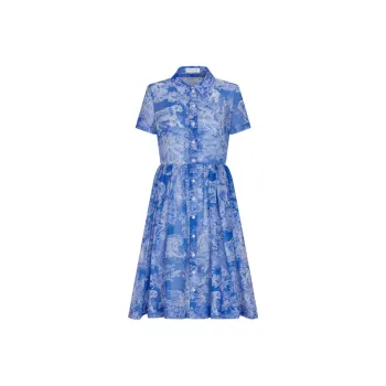 DIOR FW22 Short-Sleeved Dresses Women's Blue