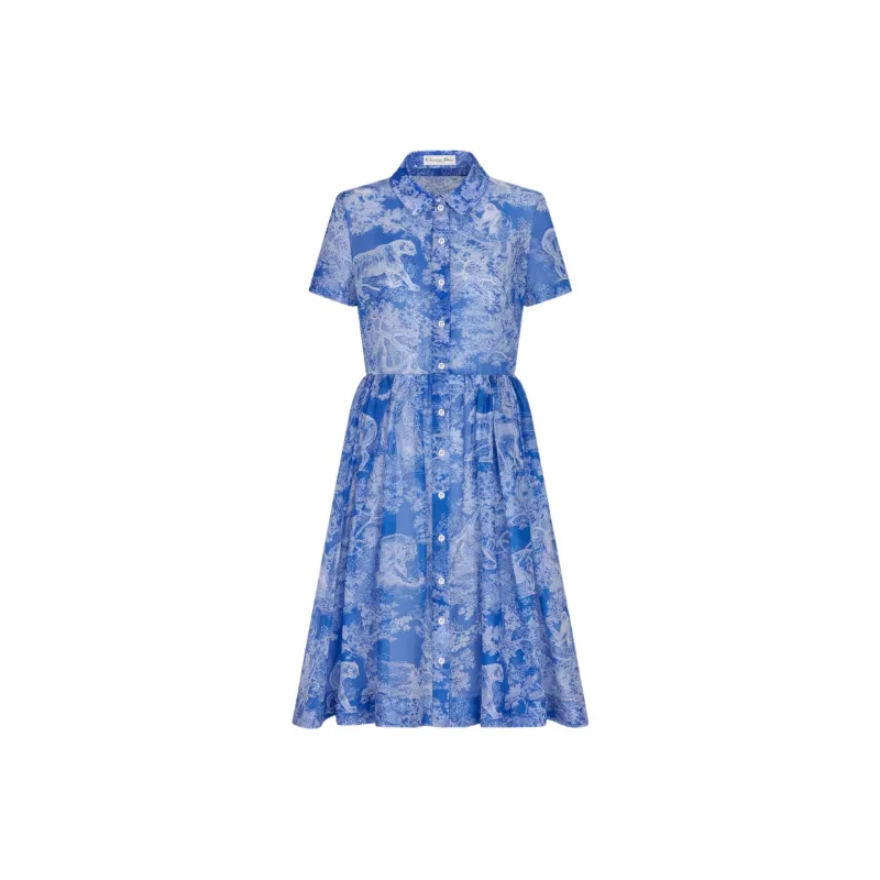 DIOR FW22 Short-Sleeved Dresses Women's Blue-0