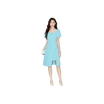 SMEN Short Sleeved Dress Women's Air Blue