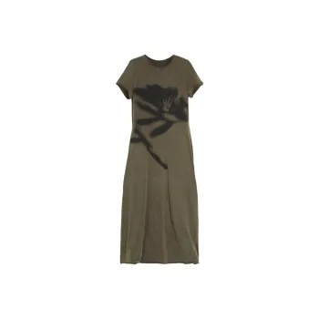 SETIROM Short Sleeved Dress Women's Army Green