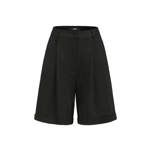 40 CREW 블랙 여성 캐주얼 반바지