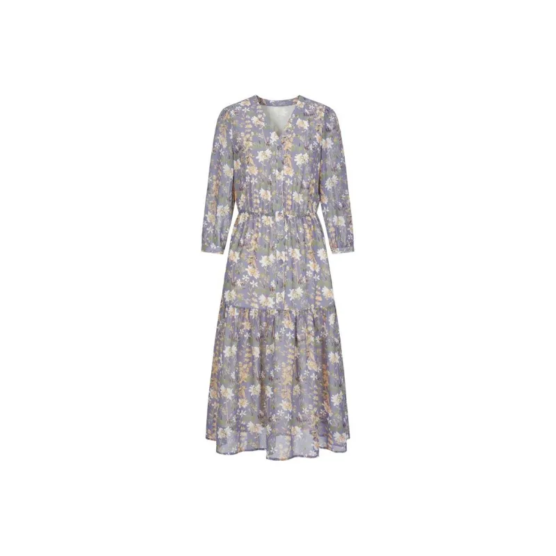 JZ. ANNAKRO Long-Sleeved Dresses Women's Floral Light Blue-0