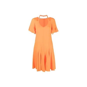 Stella McCartney Cut Out V-Neck Midi Dress
