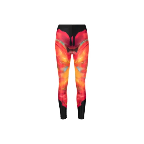 Alexander McQueen Abstract Printed High Waist Leggings
