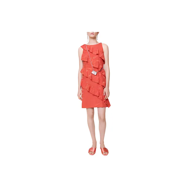 CHANEL SS22 Sleeveless Dress Women's Red-0