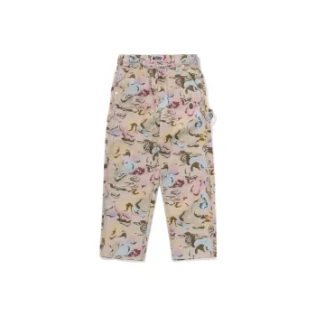 A BATHING APE Art Camo Gobelin Work Pants Blue